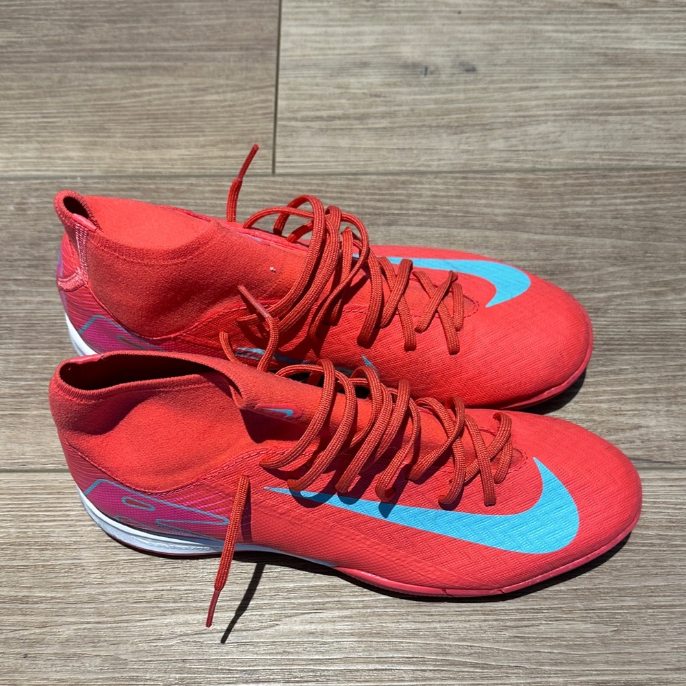 Nike Kids indoor futsal shoes-Red and Blue